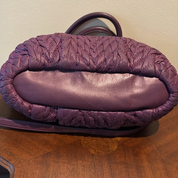 Coach Madison Sophia quilted Satchel shoulder bag dark purple excellent Cond - Picture 8 of 16